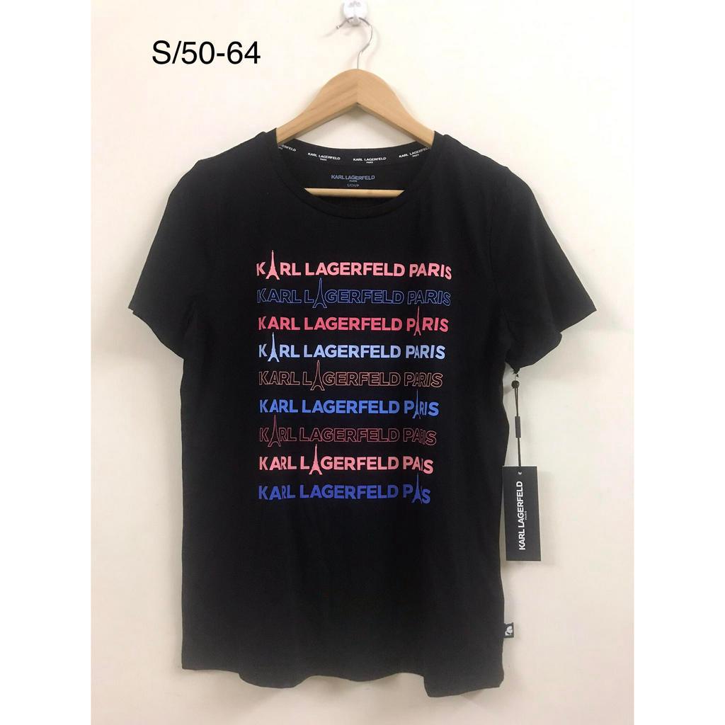 Áo thun đen nữ Karl Lagerfeld, Size S