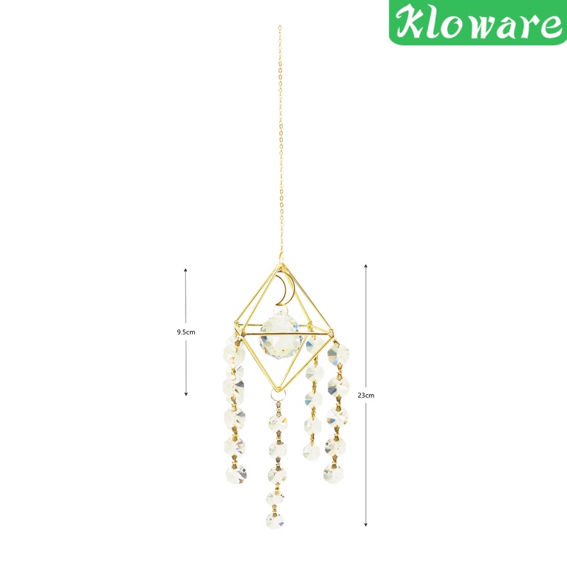 Quả Cầu Pha Lê Trong Suốt Họa Tiết Mặt Trời / Cầu Vồng Treo Trang Trí Cửa Sổ