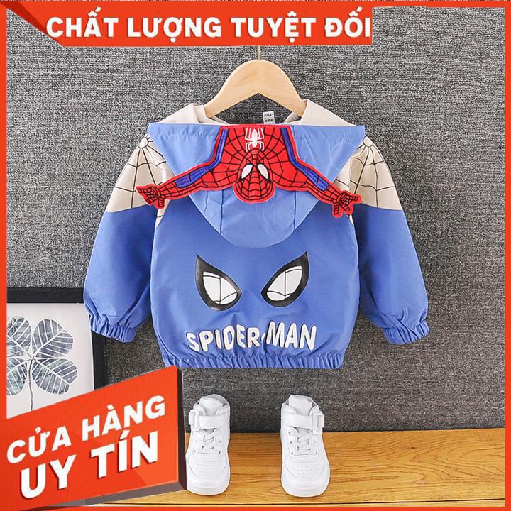 FREESHIP Áo khoác gió người nhện chống mưa chống rét chống nắng cho bé trai bé gái