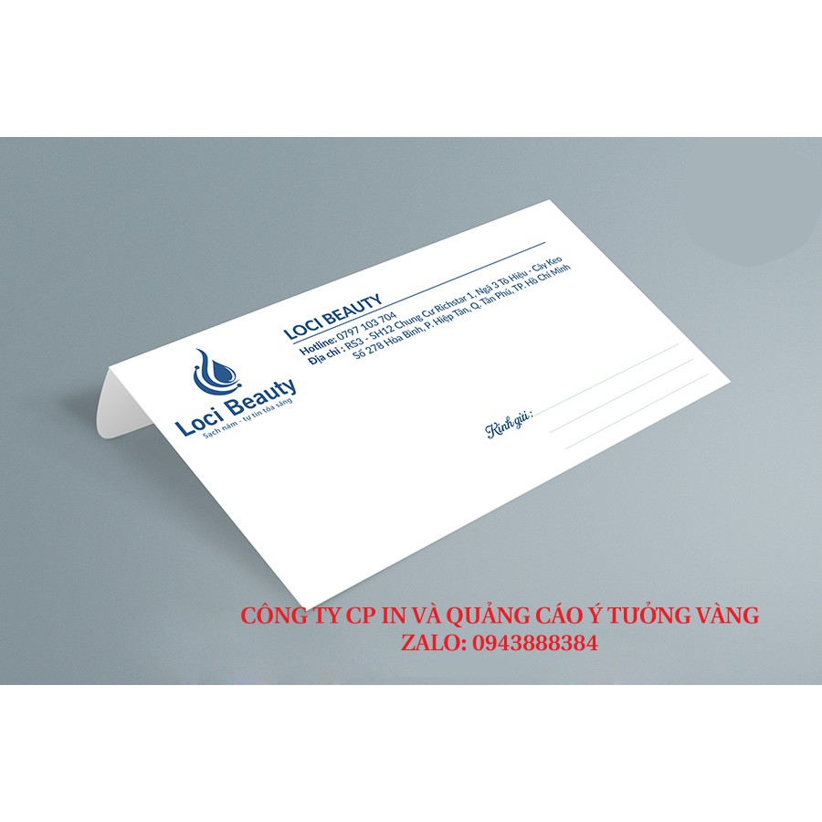 IN PHONG BÌ 12X22 CM THEO YÊU CẦU