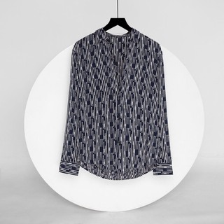 Áo sơ mi nam dài tay form rộng họa tiết vải lụa cao cấp S99