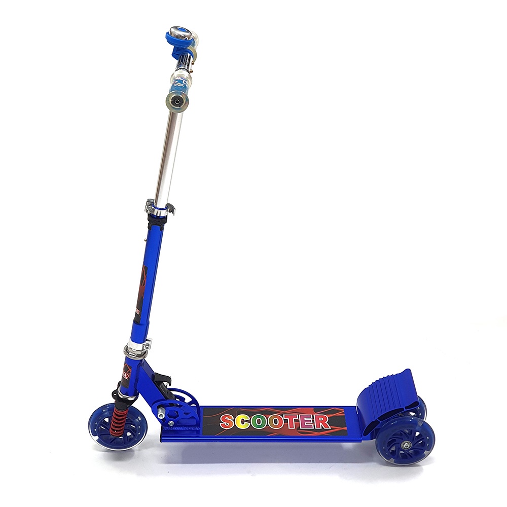 Xe trượt scooter có đèn có chuông VÀ GẤP LẠI DỄ DÀNG cho bé 7- 15 tuổi