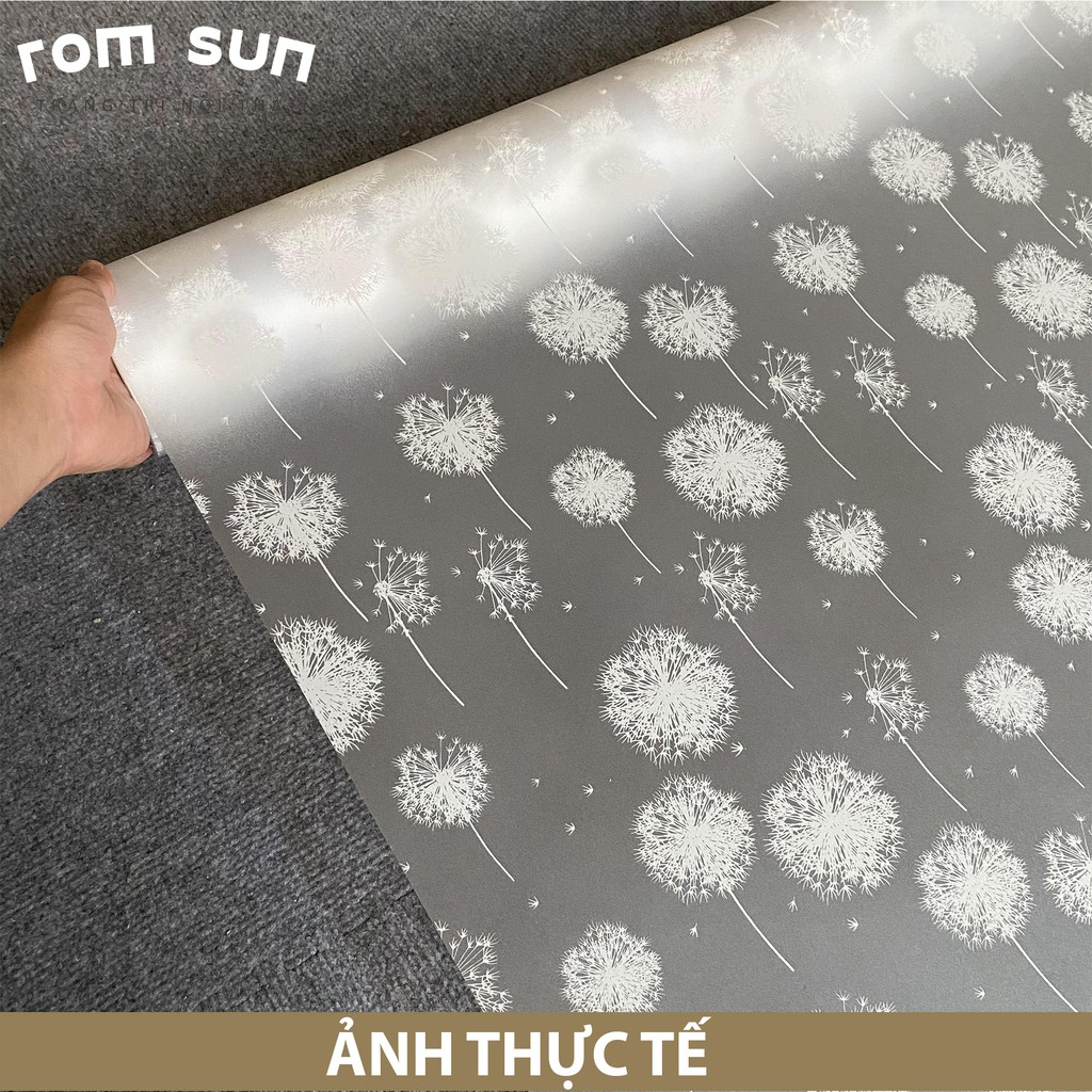 Khổ 90cm | Giấy dán kính cửa sổ văn phòng mờ, decal dán kính chống nắng phù hợp phòng ngủ,phòng tắm hoa bồ công anh