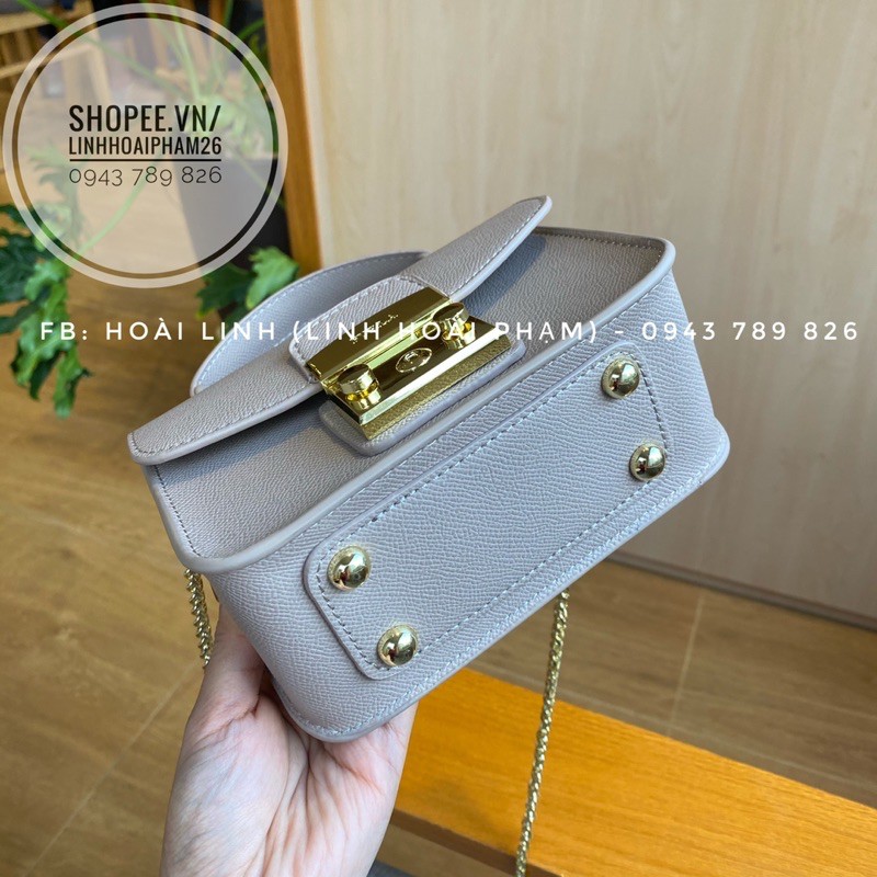 Túi hộp quai xách khoá vuông size 18cm FULLBOX (ảnh thật)