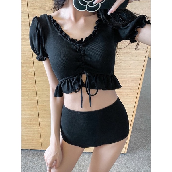 Bộ Bikini Đi Biển Quyến Rũ Thời Trang Hàn Quốc Cho Nữ