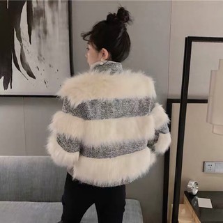 Áo khoác lông kèm ảnh thật(sẵn hàng)