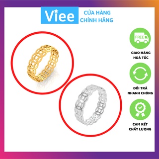 Nhẫn kim tiền titan nữ không đen cao cấp hàn quốc