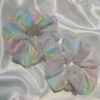 Dây buộc tóc Scrunchies tơ phản quang
