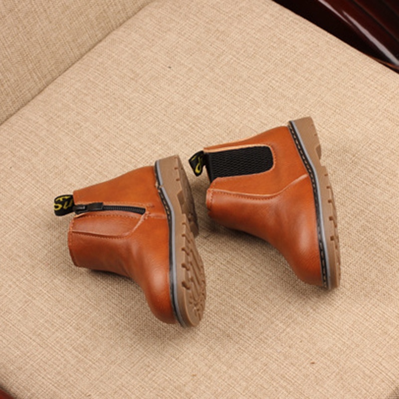 Giày bốt da pu mềm mại phong cách Hàn Quốc đáng yêu cho bé