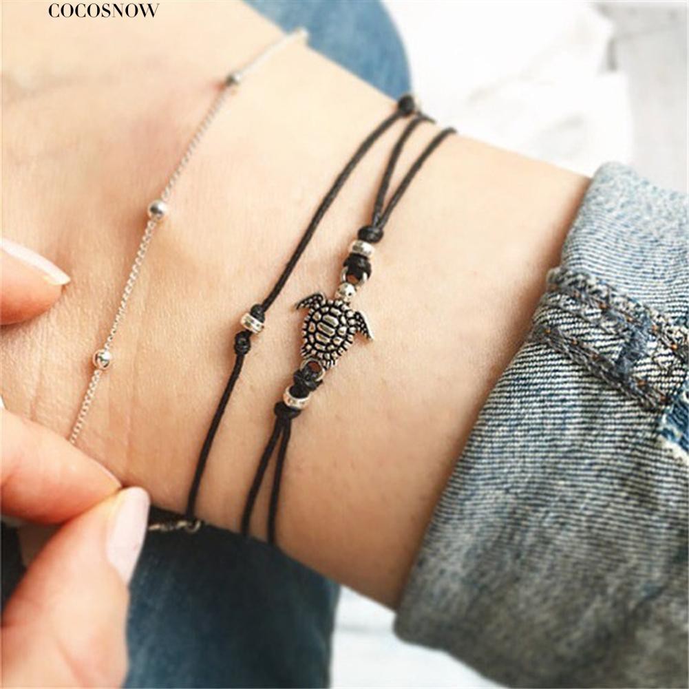 Vòng chân mặt hình rùa mini phong cách retro bắt mắt | BigBuy360 - bigbuy360.vn