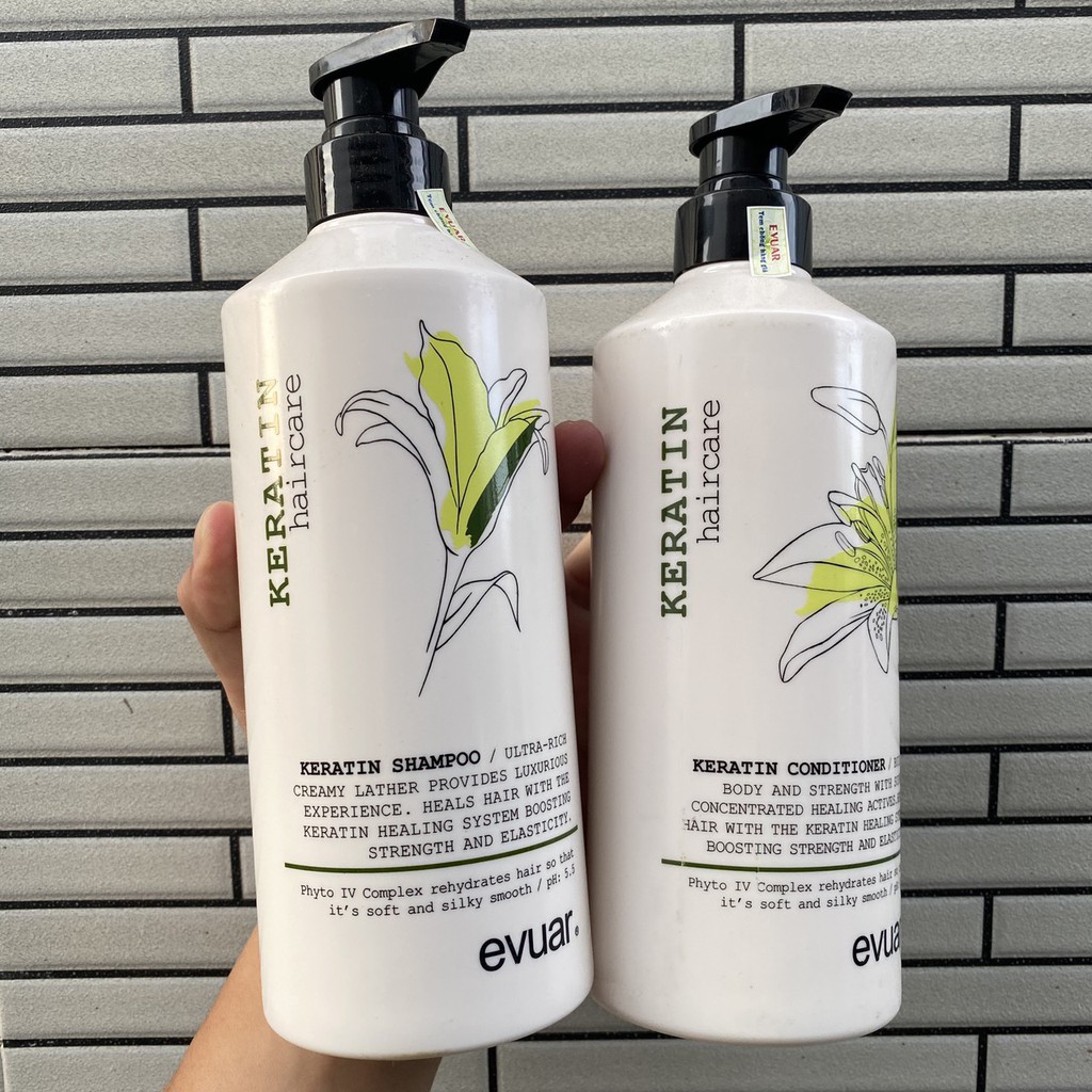 Dầu xả cao cấp cực mềm mượt tóc Keratin Evuar Conditioner 758ml