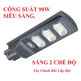 Đèn Đường LED Năng Lượng Mặt Trời Cảm Biến Rada 90W