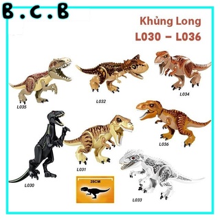 Mô hình Khủng long Minifig và Non lego Moc-Dinosaurs Jurassic Park-T Rex - Đồ chơi lắp ráp sáng tạo - L030-L036