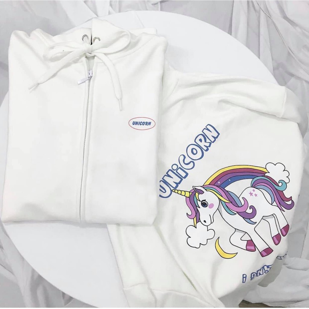 [MUST HAVE] Áo khoác hoodie nỉ dài tay in hình unicorn SIÊU ĐẸP  | BigBuy360 - bigbuy360.vn