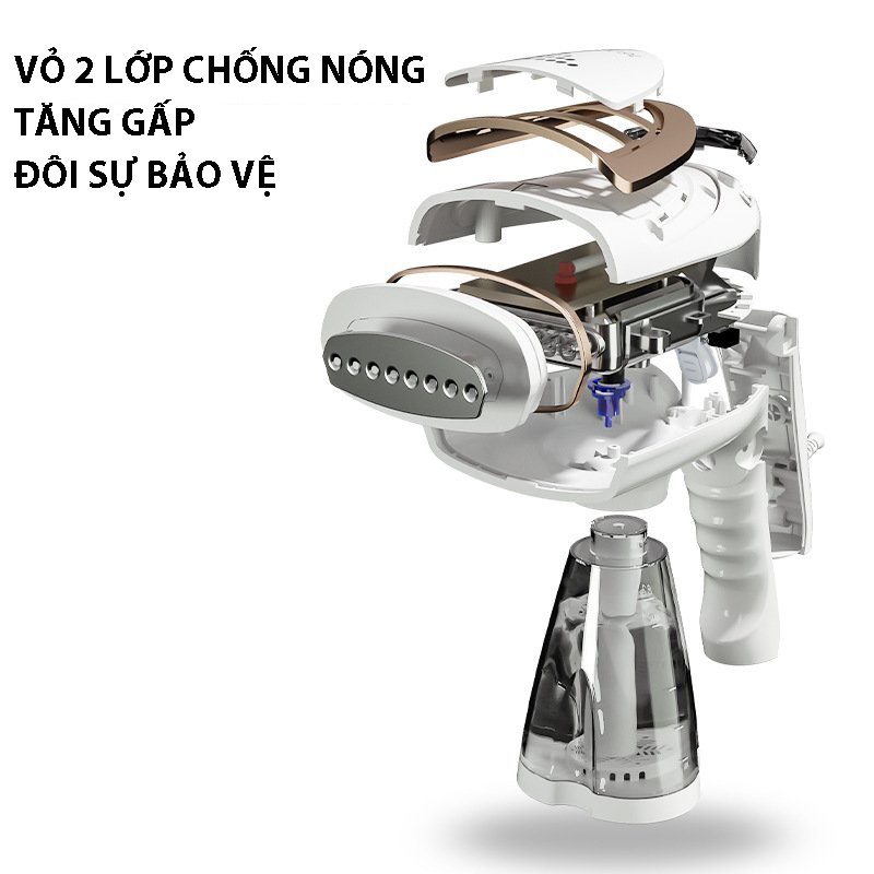 Bàn Ủi Hơi Nước Cầm Tay, Bàn Là Hơi Nước Gia Đình Mini, Bàn Ủi Hơi Nước Tách Rời Bình Nước, CS 1600W