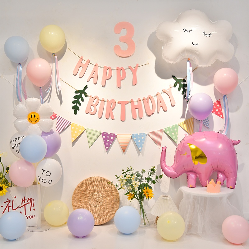 Bộ Bong Bóng Hình Khủng Long Trang Trí Tiệc Sinh Nhật Cho Bé