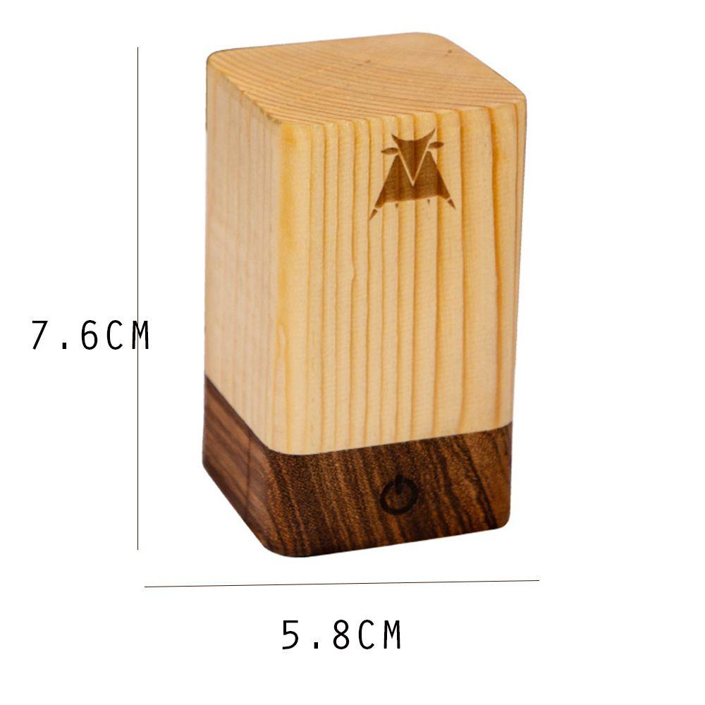 Đèn LED Ánh Sáng Trắng Vàng Bằng Gỗ