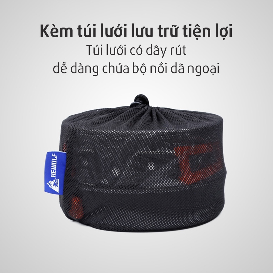 Bộ Nồi Dã Ngoại Nồi Ấm Cắm Trại 3 Món Bằng Nhôm Siêu Nhẹ Gồm Chảo Nồi Và Ấm Đun Nước Có Thể Gấp Gọn | BigBuy360 - bigbuy360.vn