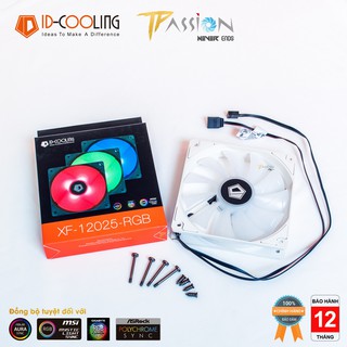Quạt tản nhiệt id-cooling xf-12025-rgb snow - fan case thân full trắng, hiệu năng cao, tốc 1800, led rgb sáng đẹp