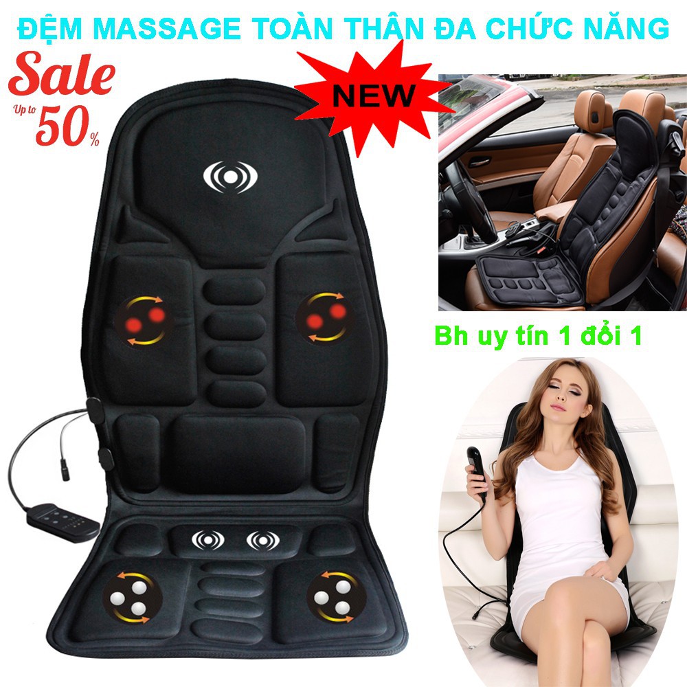 Đệm Massage Toàn thân Trên Xe Hơi -Ghế mát.xa toàn thân 8 vùng da cao cấp