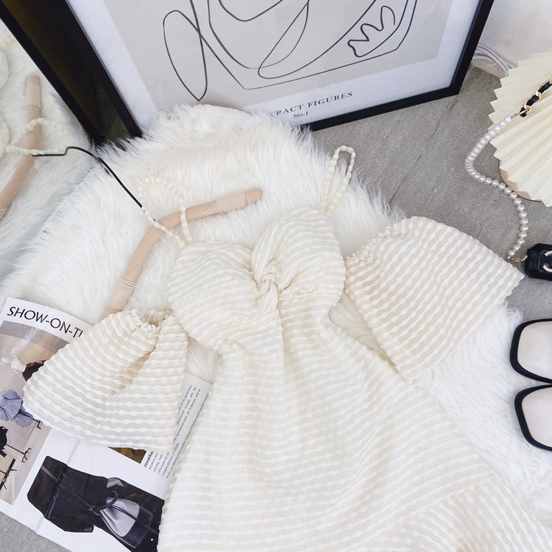 ĐẦM NUDE 2S RỚT TAY PHỒNG XOẮN NGỰC KHOÉT