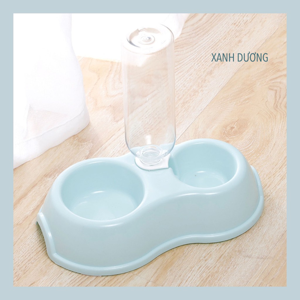 BÁT ĂN ĐÔI KÈM BÌNH NƯỚC CHO CHÓ MÈO - HAYUMI