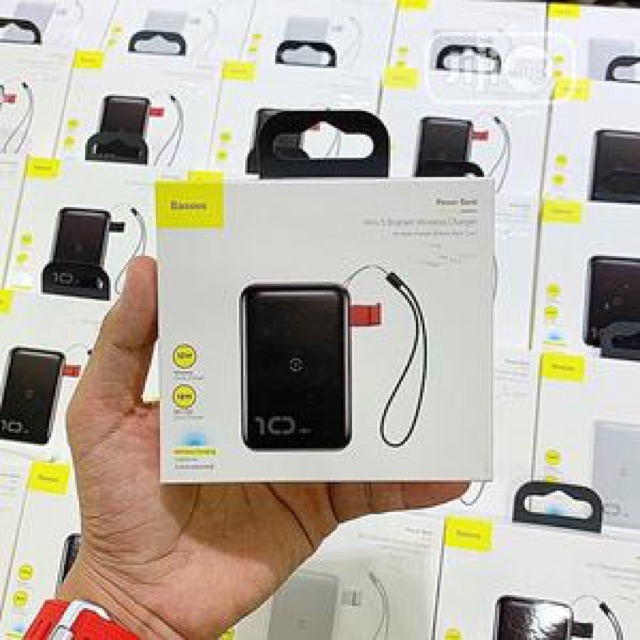 Pin dự phòng kèm sạc nhanh không dây Baseus mini s bracket 2in1 10.000mah