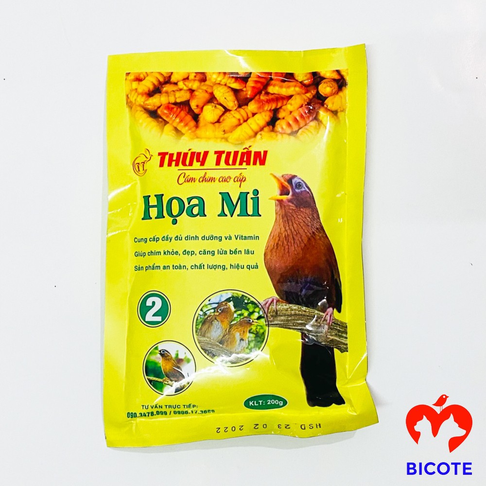 [Mã PET50K giảm Giảm 10% - Tối đa 50K đơn từ 250K] Cám chim họa mi Thúy Tuấn số 2 cao cấp gói 200gram