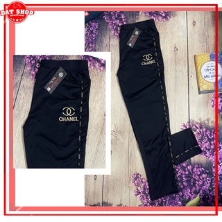 Quần legging nữ - quần thun nữ thêu logo CN co giãn tốt [ảnh +video byD.A.T]