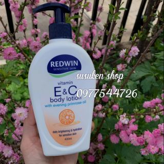 Dưỡng thể trắng da Redwin  vitamin E&C body lotion 400ml