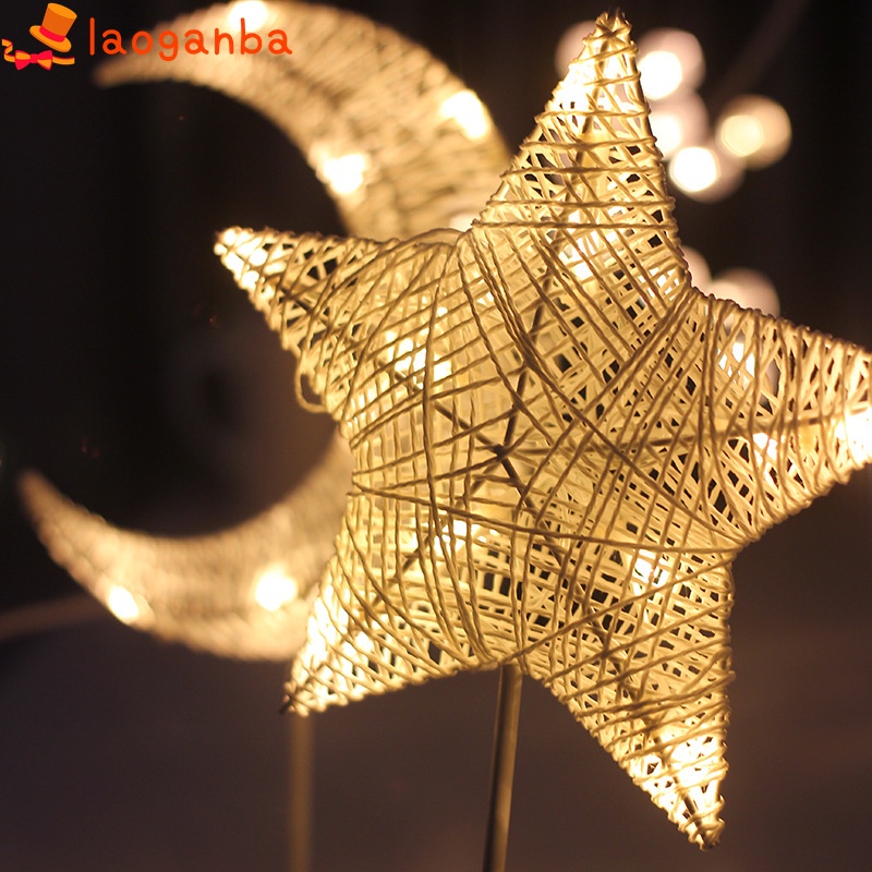 Moon-star Rattan Light Moon Light Star Light Lamp LED Lamp for Home Christmas Decoration Gifts
