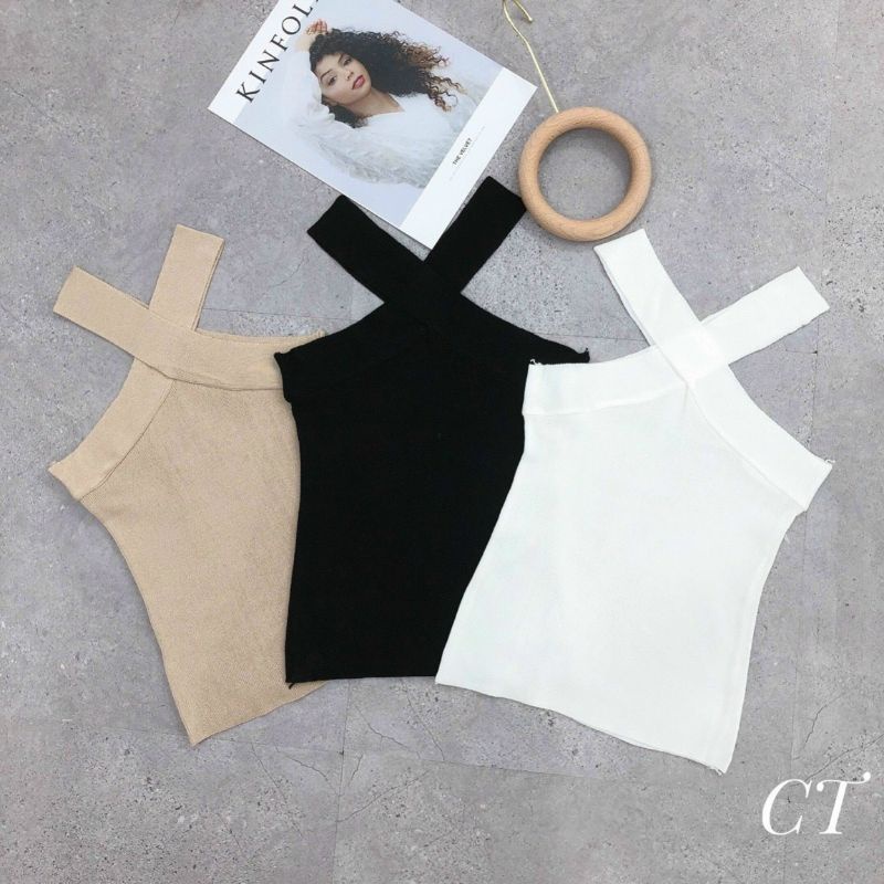 Áo thun chéo trước sau chữ X sang chảnh-A15