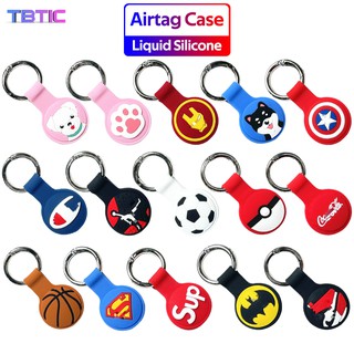 Vỏ Bảo Vệ Thiết Bị Định Vị Bluetooth TBTIC Bằng Silicon Hoạt Hình Có Vòng Thép Không Gỉ Chống Thất Lạc Cho Apple Airtag