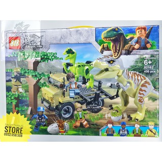 Lego 818 - 82162 Lắp Ráp Công Viên Khủng Long ver2.0 ( 450 Mảnh )