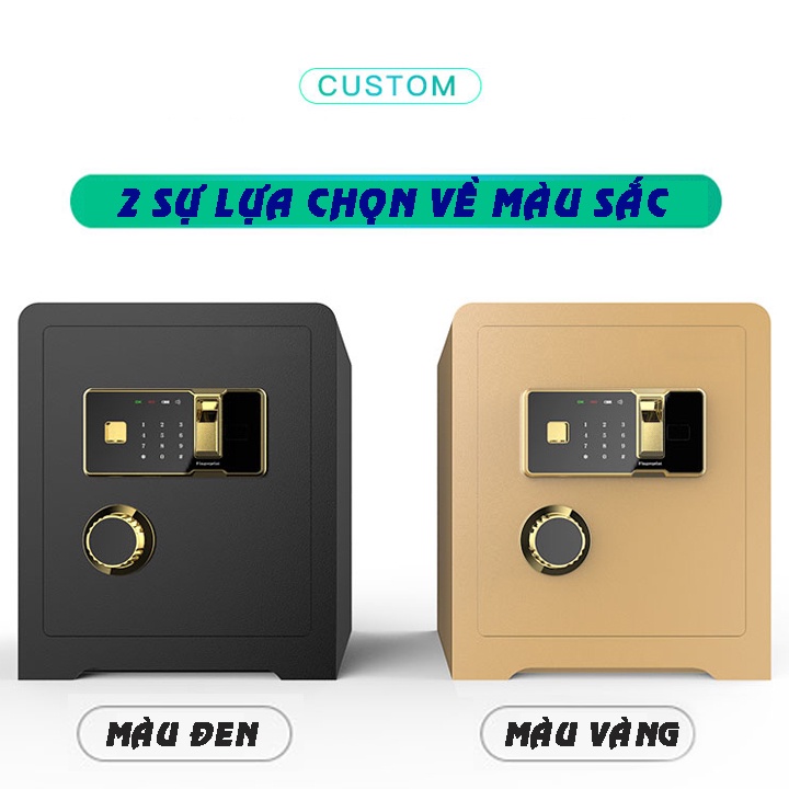 Két sắt khoá điện tử - khoá vân tay thông minh an toàn và bảo mật kích thước 45x38x33cm Decor mọi không gian