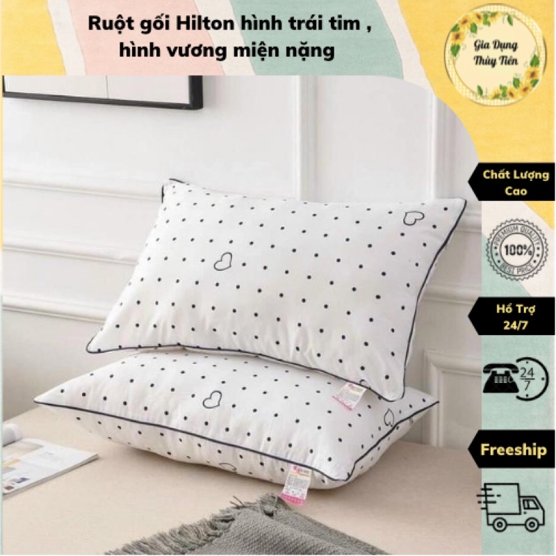 Ruột gối Hilton (1 cặp )hình trái tim , hình vương miện