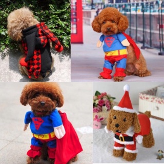Áo chó mèo cosplay sieu nhan , ong gia noen, chu he