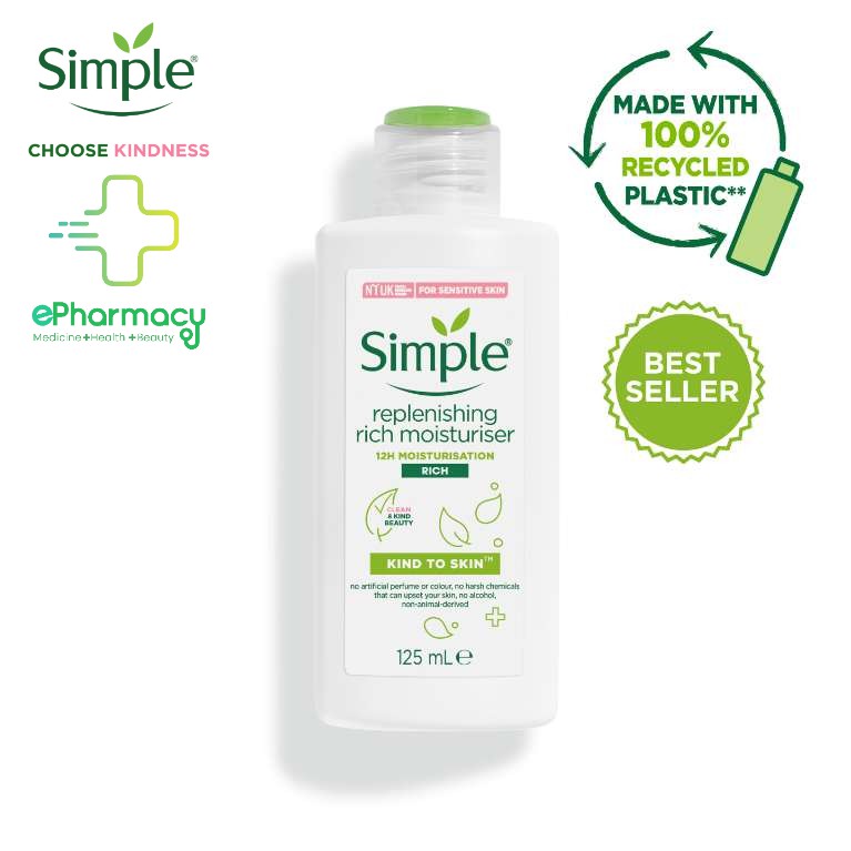 Kem Dưỡng Ẩm Simple Kind To Skin Hydrating Light Moisturiser 125ml