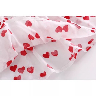 Set áo trái tim kèm chip, băng đô (7-15kg)