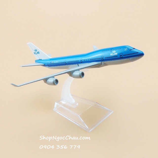 Mô hình máy bay tĩnh B747 KLM Airlines  16cm