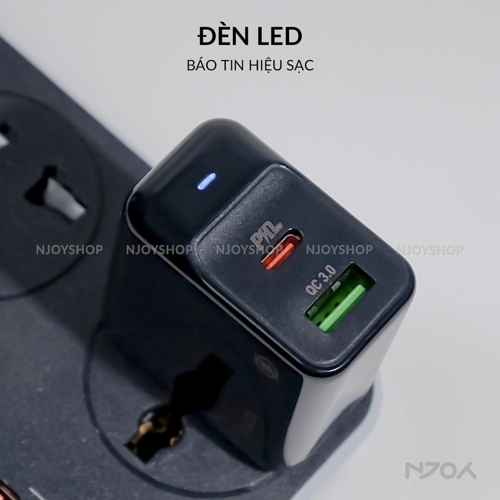 Củ Sạc Nhanh 20w 2 Cổng Type C & Usb A Qc 3.0 Pd 3.0 Cho IP11/12/13/14 Series Hoco HK27 Njoyshop