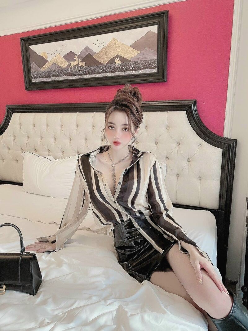Áo sơ mi tơ họa tiết nhiều màu hàng đẹp