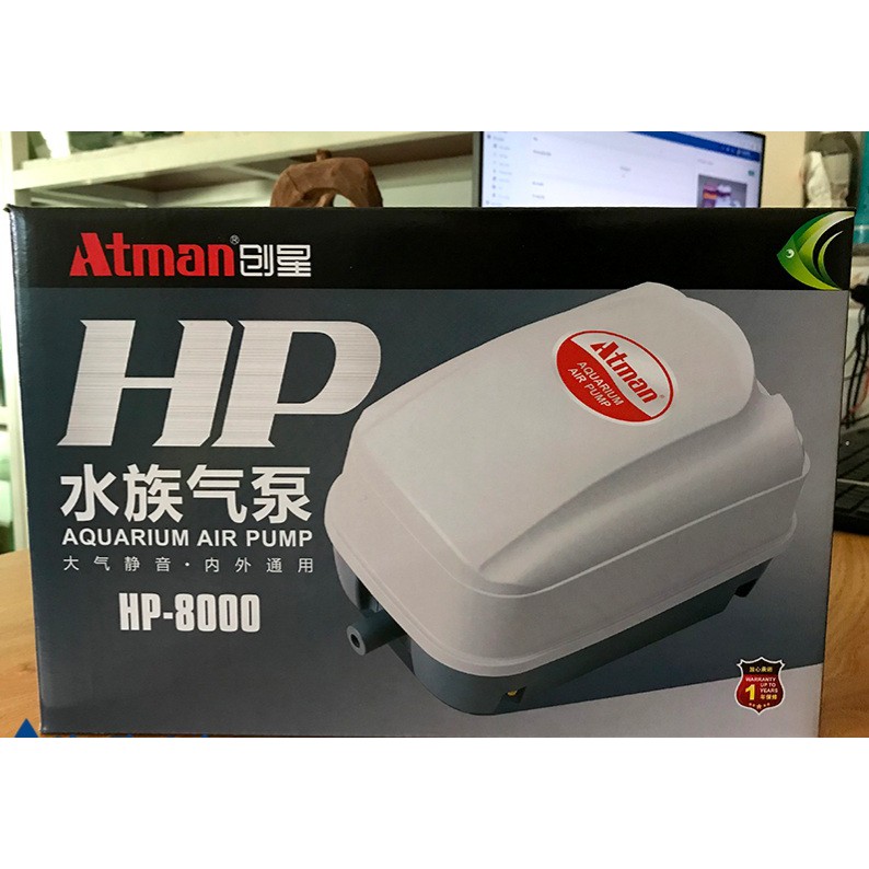 Máy sủi oxy Atman HP-8000 48w cho hồ cá