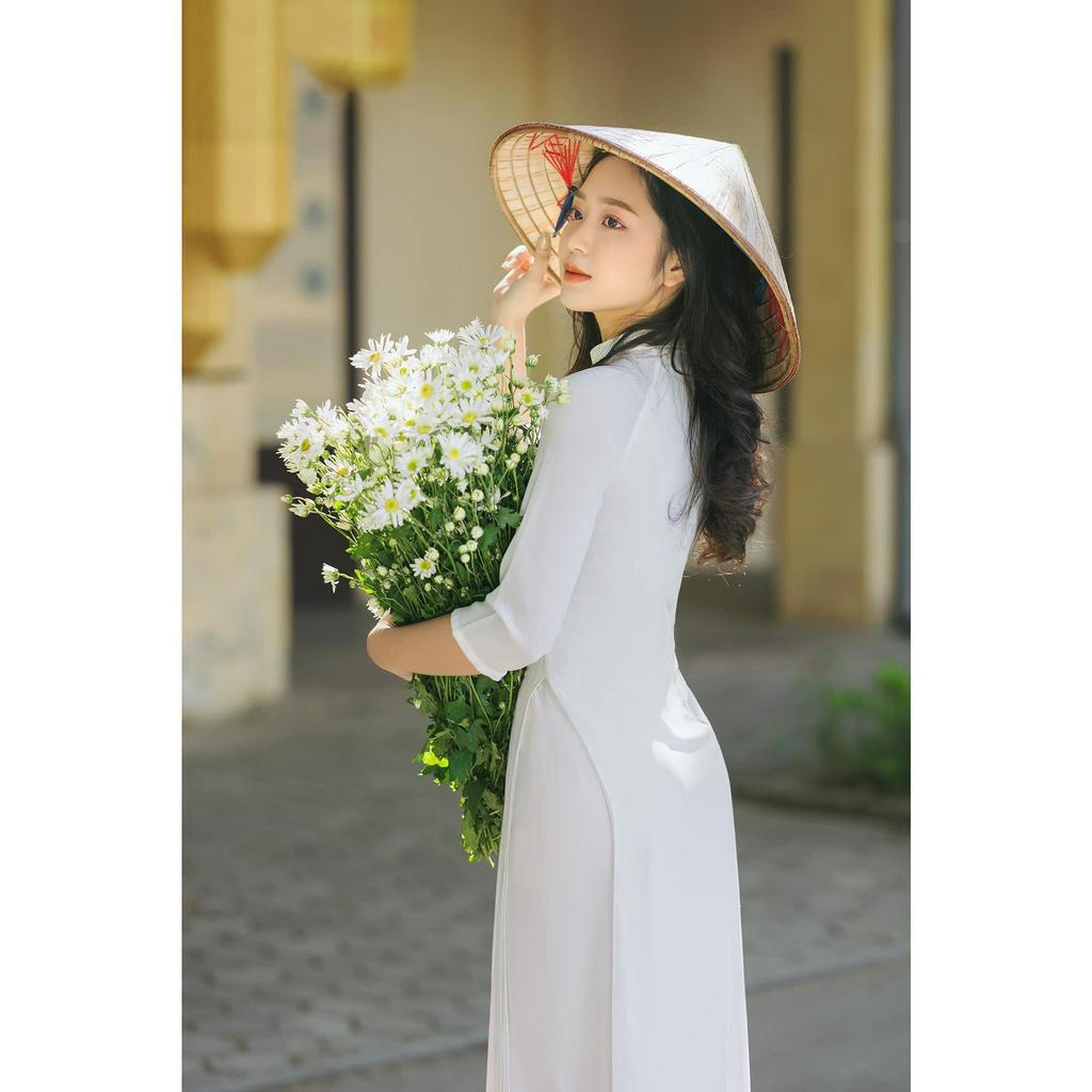 Áo dài trắng đồng phục học sinh, chụp kỉ yếu