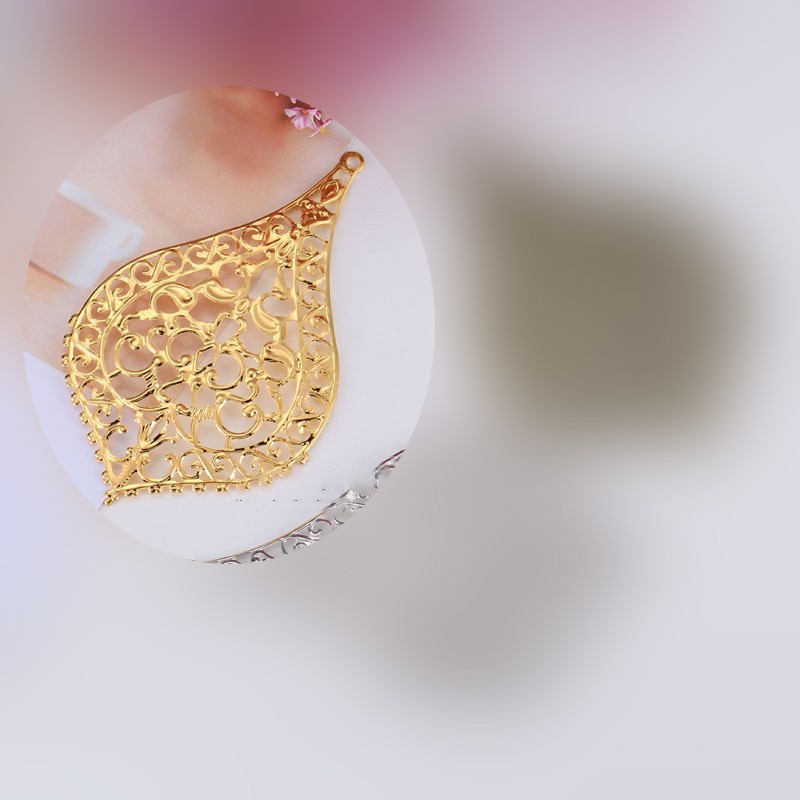 [Nguyên liệu làm trâm] 1 phiến họa tiết 81*49mm