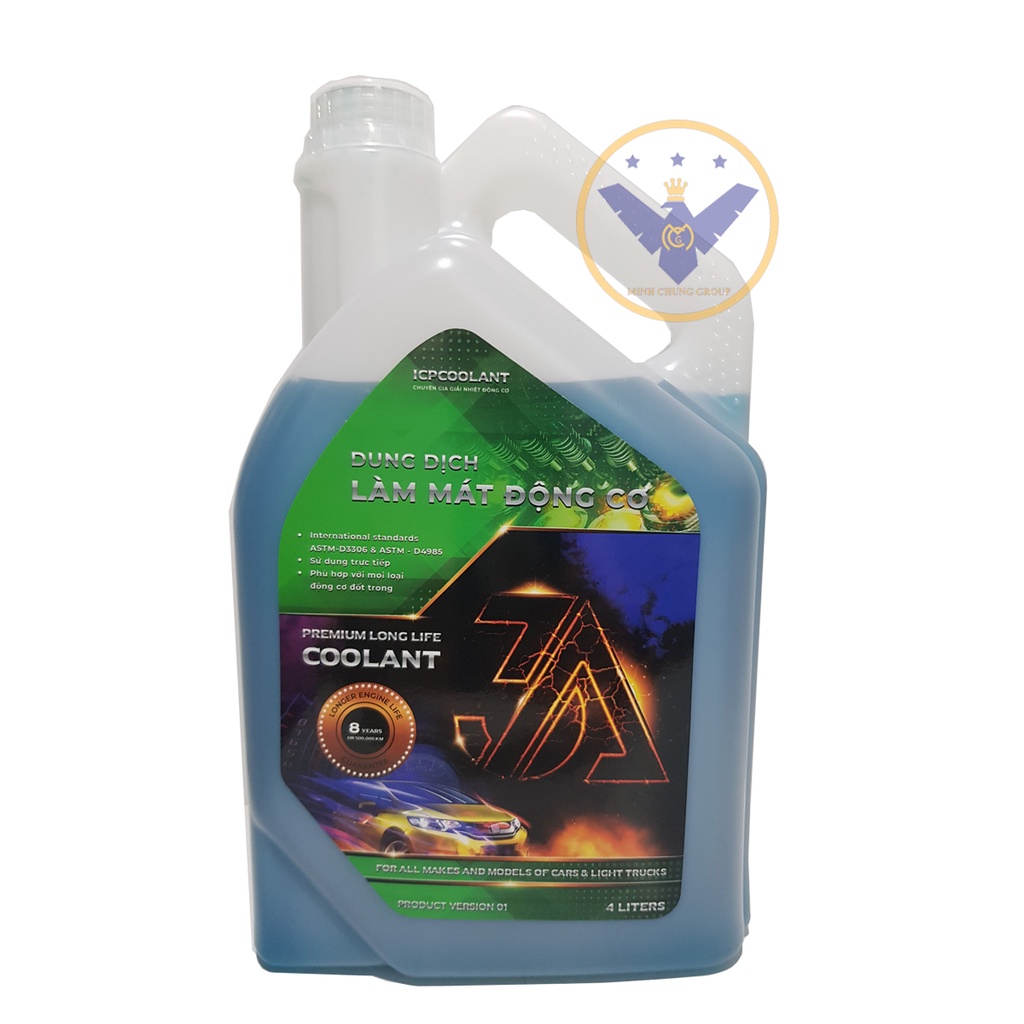 Nước làm mát xe ô tô màu xanh 3A Premium Longlife Coolant 500ml