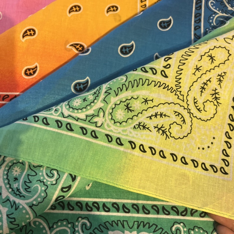 Khăn bandana vuông cotton loang màu size 55cm