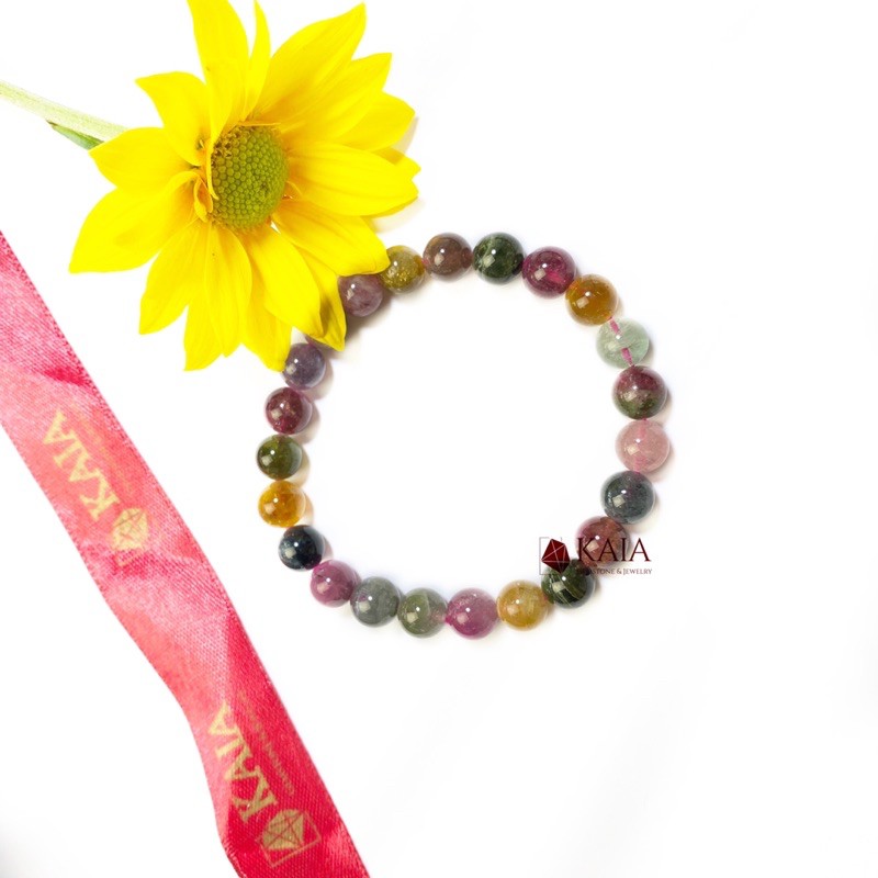 Vòng tay phong thủy tourmaline 7 li - KAIA