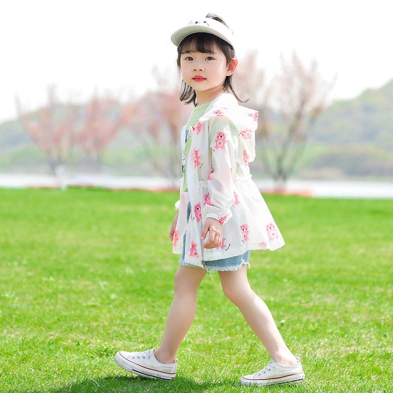 Áo Khoác Chống Nắng Mùa Hè Siêu Mỏng Thoáng Khí Dễ Thương Phong Cách Mới Bara Online ip Cho Bé Gái Sk