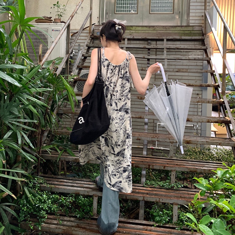 Đầm Maxi Không Tay In Hoa Thời Trang Mùa Hè Dành Cho Nữ